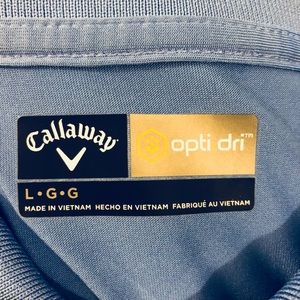 Callaway Shirts - Callaway Solid Blue Golf Polo Shirt size L Callaway Shirts - Callaway Solid Blue Golf Polo Shirt size L